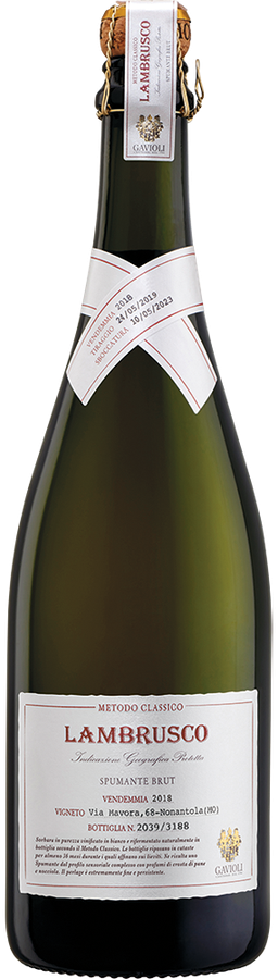 EMILIA IGP LAMBRUSCO SPUMANTE BRUT METODO CLASSICO 2018