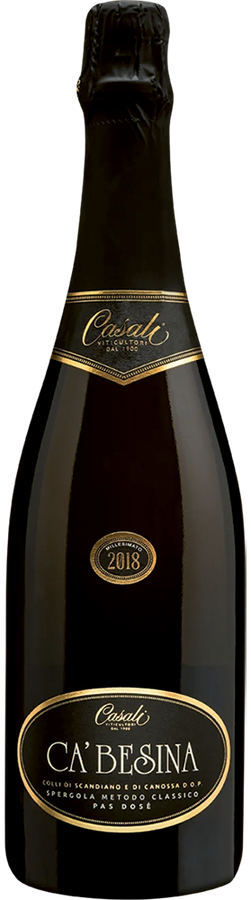 COLLI DI SCANDIANO E DI CANOSSA DOP SPERGOLA SPUMANTE PAS DOSÉ METODO CLASSICO MILLESIMATO CA' BESINA 2018