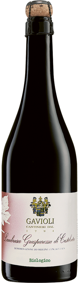 LAMBRUSCO GRASPAROSSA DI CASTELVETRO DOC SPUMANTE BRUT VINO BIOLOGICO N.V.